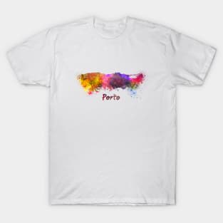 Porto skyline in watercolor T-Shirt